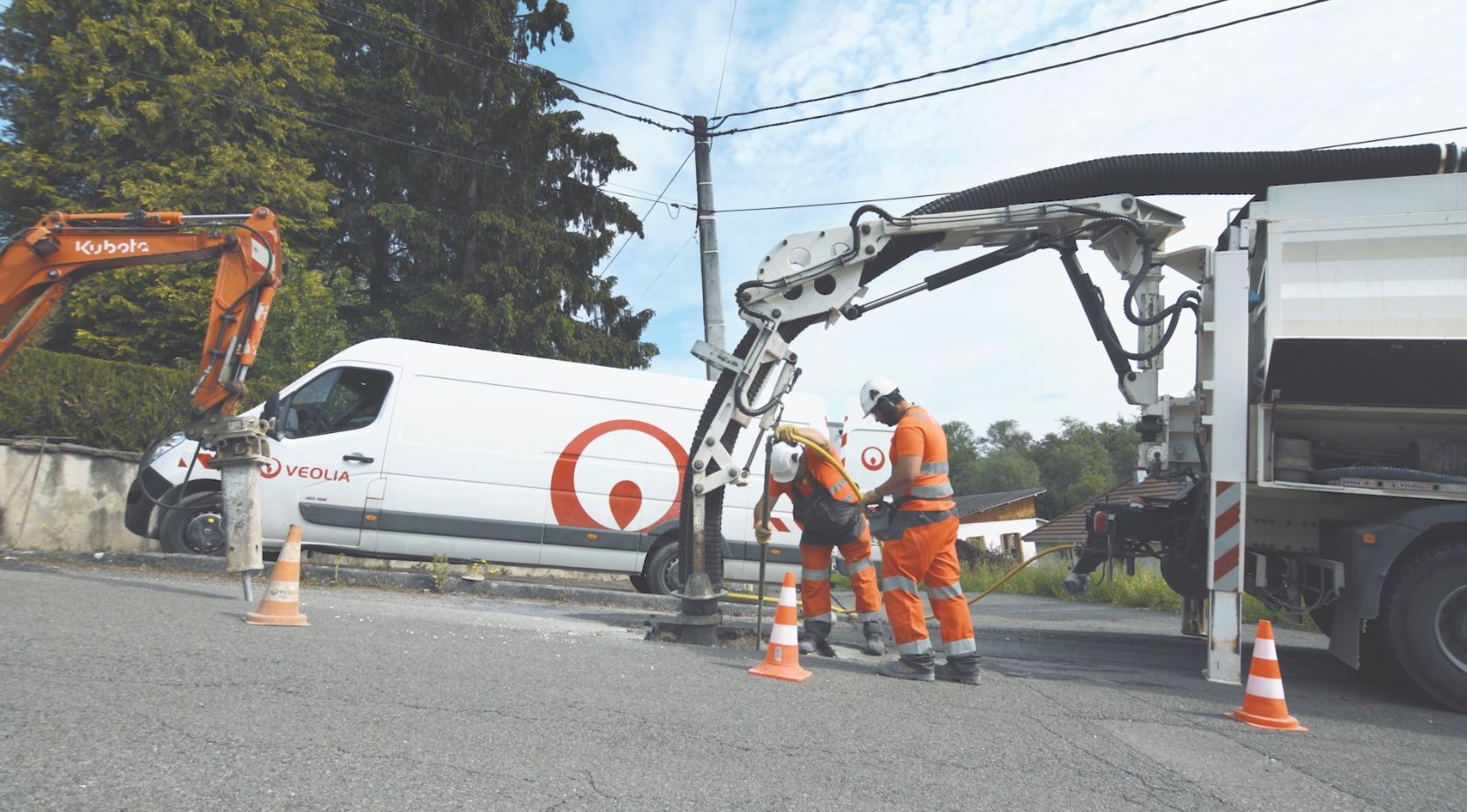 Photo illustrant une intervention VEOLIA