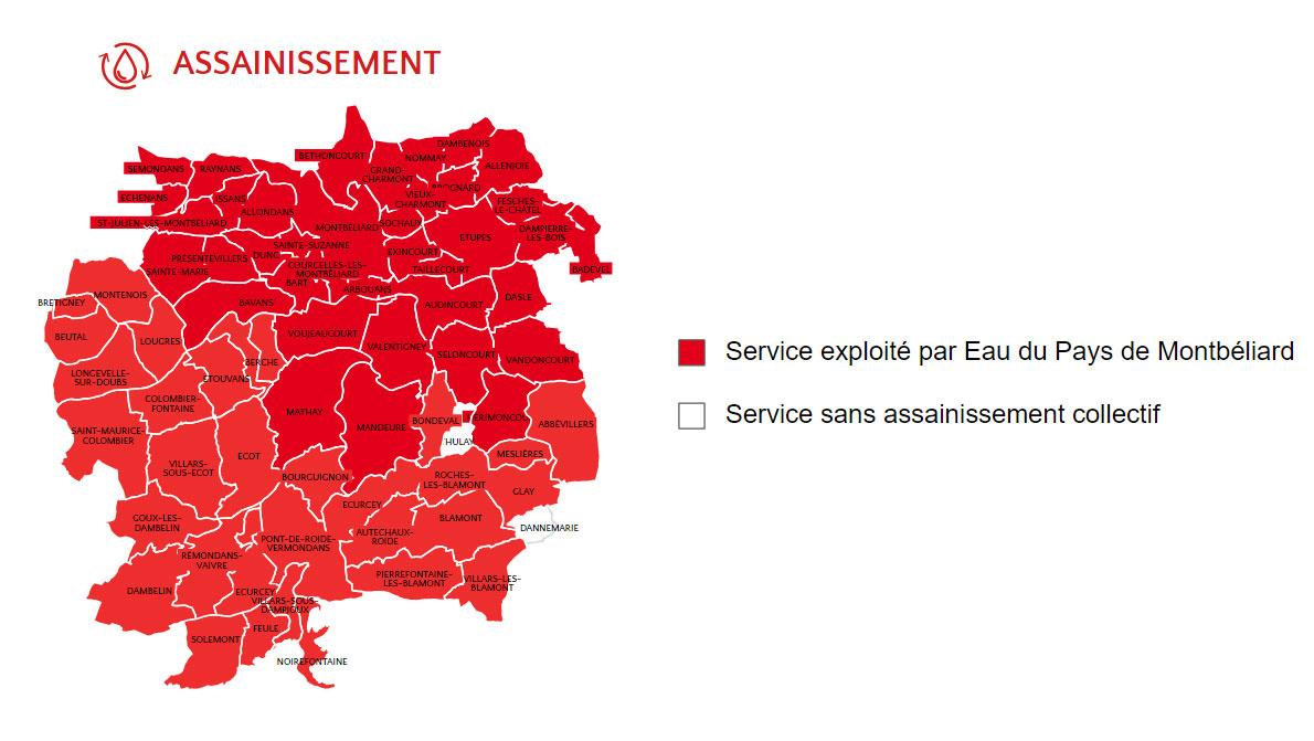 Périmètre de raccordement en assinissement